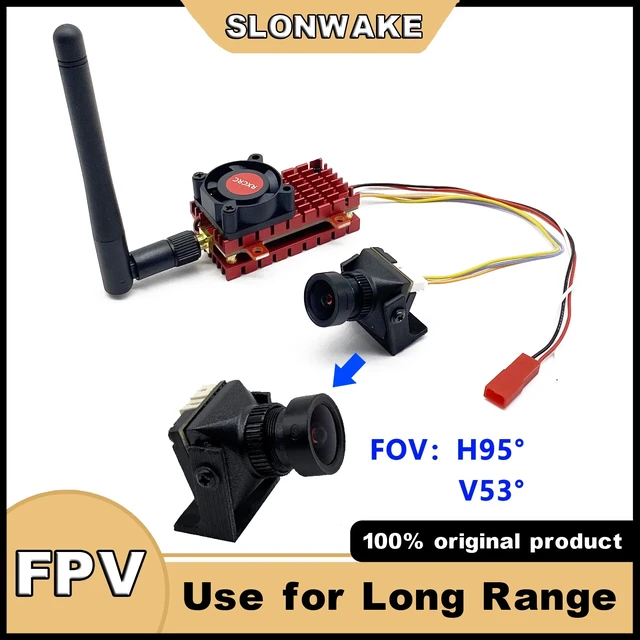Alt view image 3 of 5 - 2W VTX Camera,SLONWAKE Over 20km 5.8g 2W high-power UAV wireless picture transmission setFixed Wing analog and fpv 1800TVL Night Vision camera
