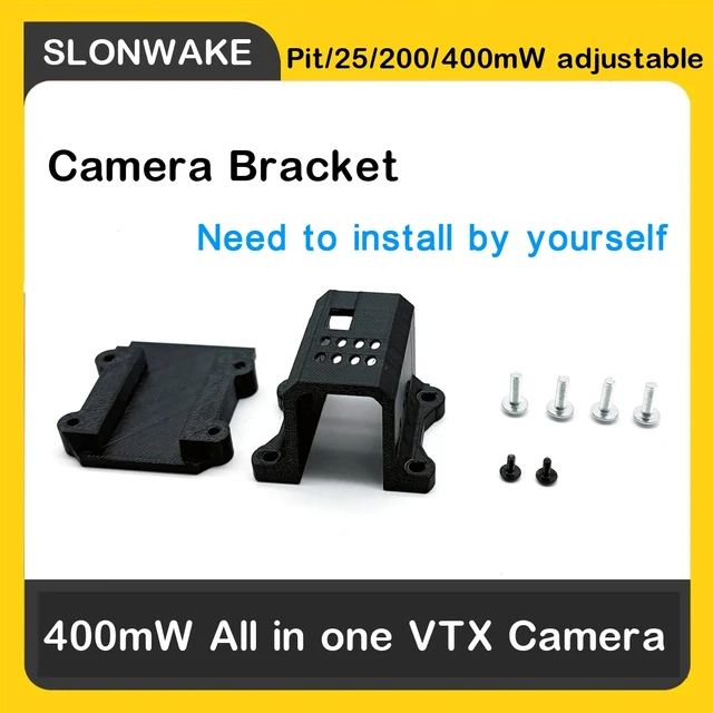 Alt view image 4 of 5 - VTX Camera,SLONWAKE 5.8GHz 48CH Pit/25/200/400mW adjustable VTX Transmitter and Night Vision 1200TVL starlight fpv camera use for RC Car