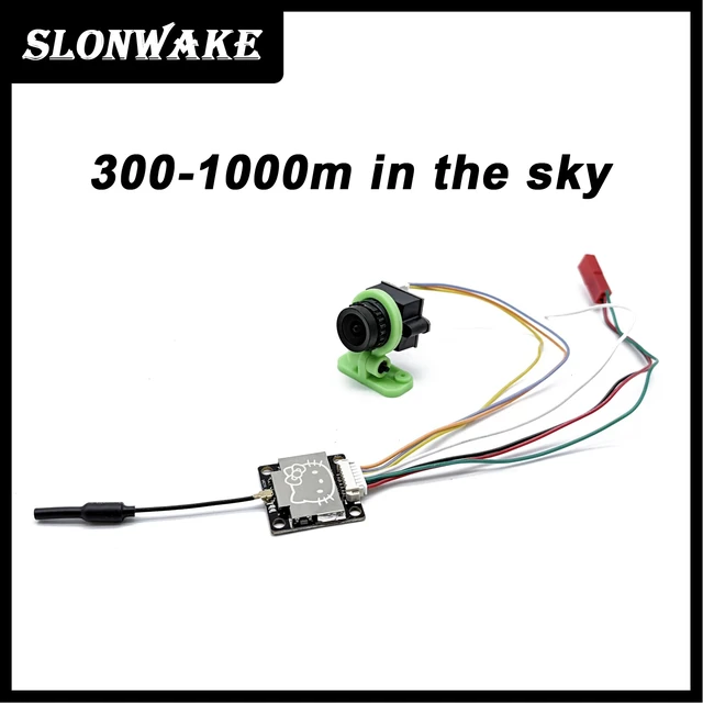 Alt view image 3 of 5 - 600mW VTX Camera,SLONWAKE 5.8G 48CH 600mw Wireless Video Transmitter & 1000TVL Camera for RC FPV Aerial Photography