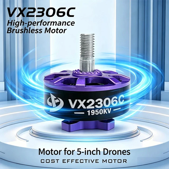 Main image of 1850kv Black,4pcs RC DIY Parts VX2306C Motor 2450KV 4S 1850KV 1950KV 6S Brushless Motor and 5-inch racing propeller for FPV Long Range Drones