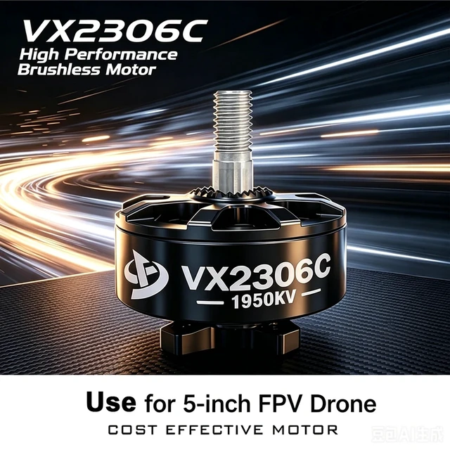 Alt view image 2 of 5 - 1850kv Black,4pcs RC DIY Parts VX2306C Motor 2450KV 4S 1850KV 1950KV 6S Brushless Motor and 5-inch racing propeller for FPV Long Range Drones