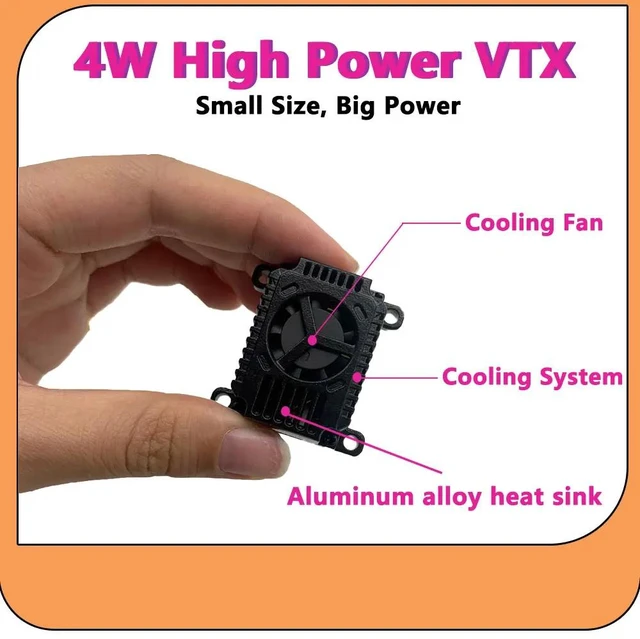 Main image of 3.3G 4W VTX,RockFlight 3.3G Transmitter RFVTX-3340 4W 16CH Wireless Video Transmitter support IRC Protocol and MMCX Antenna Interface 7-28V