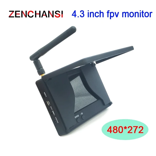 Alt view image 4 of 5 - FPV SUit,5.8G 48CH 4.3 Inch FPV Monitor 480x272 Build-in Battery Video Screen with 5.8G 1000mw adjustable Transmitter+CMOS 1000TVL Camera