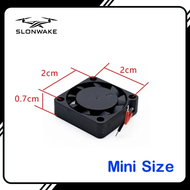 Alt view image 2 of 5 - Cooling Fan,SLONWAKE 5V 2CM 20MM Fan 20*20*7MM Cooling Fan Fan Mini Laptop Cooling Fan 3wire Computer PC Fan Radiator Cooler
