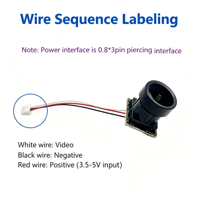 Alt view image 3 of 5 - CMOS 1000TVL,SLONWAKE Ant FPV Camera 1000TVL Ant Lite Analog Camera (FPV Cycle Edition) 4:3 NTSC/PAL Camera 168 angle for FPV Racing Drones