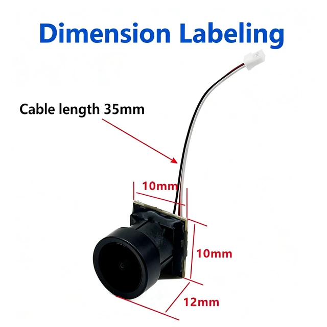 Alt view image 5 of 5 - CMOS 1000TVL,SLONWAKE Ant FPV Camera 1000TVL Ant Lite Analog Camera (FPV Cycle Edition) 4:3 NTSC/PAL Camera 168 angle for FPV Racing Drones