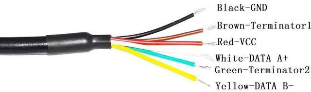 Alt view image 5 of 7 - FTDI FT232RL USB TO RS485 6 CORE 6P WE CONVERTER SERIAL COMMUNICATION CABLE COMPATIBLE USB-RS485-WE-1800-BT GND DATA A+ B- 120R (Black USB Case)
(1.8M Length)