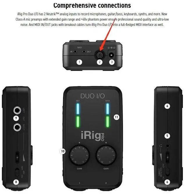 Alt view image 6 of 6 - USB A 2.0 TO MINI DIN 7 PIN MD7 MALE ADAPTER IK MULTIMEDIA IRIG STREAM KEYS 2 PRO DUO I/O MIDI KEYBOARD PC DATA EXTENSION CABLE 1M Length