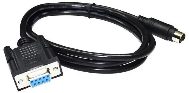 Alt view image 3 of 6 - DB9 FEMALE TO MINI DIN 4PIN MD4 ADAPTER RS-232 SERIAL COMMUNICATION CABLE FOR ESTUN ESV TOUCHSCREEN TO ESTUN EP PLC (DB9-M LengthINI DIN)
5M Length