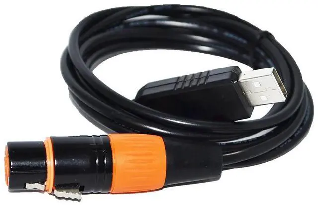 Alt view image 2 of 6 - INDUSTRIAL FTDI FT232RL CHIP USB TO RS485 DMX512 3P XLR FEMALE / MALE CONVERTER FREESTYLER QLC STAGE LIGHTNING CONTROLLER CABLE (XLR FEM LengthALE H)
7M Length(8M Length)