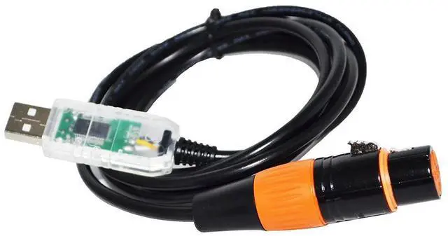 Alt view image 3 of 6 - INDUSTRIAL FTDI FT232RL CHIP USB TO RS485 DMX512 3P XLR FEMALE / MALE CONVERTER FREESTYLER QLC STAGE LIGHTNING CONTROLLER CABLE (XLR FEM LengthALE K)
5M Length