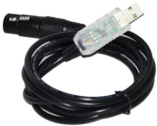 Alt view image 4 of 6 - INDUSTRIAL FTDI FT232RL CHIP USB TO RS485 DMX512 3P XLR FEMALE / MALE CONVERTER FREESTYLER QLC STAGE LIGHTNING CONTROLLER CABLE (XLR FEM LengthALE K)
5M Length