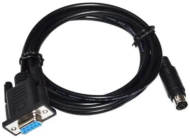 Alt view image 2 of 5 - D-SUB 9 PIN DB9 FEMALE TO MINI DIN 6PIN MD6 MALE ADAPTER PLC PROGRAMMING QC30R2 CABLE FOR MITSUBISHI Q SERIES PLC TO PC KABLE 3M Length