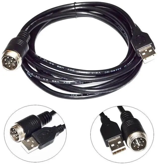 Alt view image 2 of 6 - USB 2.0 TO 9-PIN 9DIN DIN-USB CABLE FOR THRUSTMASTER TH8A PARTNER TSSH MOD + HANDBRAKE DATA CABLE COMPUTER CONNECTION DATA KABLE 2M Length(2M Length)