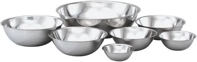 Alt view image 6 of 7 - Vollrath Round Economy Mixing Bowl Silver, 8 qt., 13-1/2" Diameter x 5" Depth, Stainless Steel | 1/Each