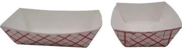 Main image of Southern Champion Southland Kraft Board Food Tray Red, White, 6 oz., 4.3" Length x 3.75" Width | 1000/Case