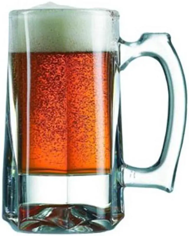 Main image of Cardinal Beer Mug Clear, Non-Tempered Glass, 10 oz., 2.875" Top Diameter x 3.25" Bottom Diameter x 5.875" Height | 1 Dozen