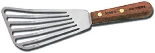 Alt view image 2 of 2 - Dexter-Russell Traditional Slotted Turner, 6.5" Blade Length x 3" Blade Width x 11" Overall Length, Stainless Steel Blade, Natural Rosewood Handle | 1 Each