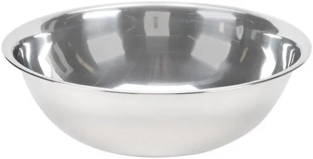 Main image of Vollrath Round Economy Mixing Bowl Silver, 8 qt., 13-1/2" Diameter x 5" Depth, Stainless Steel | 1/Each