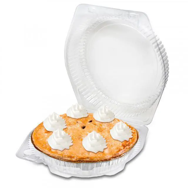Alt view image 6 of 6 - DFI 9" HIgh Dome Pie Container with Hinged Lid LBH-921 Clear | 100/Case