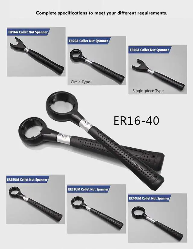 Alt view image 2 of 5 - ER20 Spanner Wrench for ER20A Nut ER Collet Chuck ER20 Spanner A Type US Stock