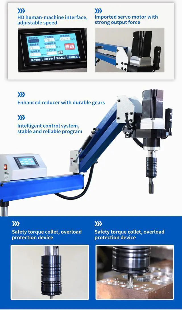 Alt view image 3 of 6 - Electric Tapping Machine Tapper with Universal 360 Degree Flexible Arm M3-M16