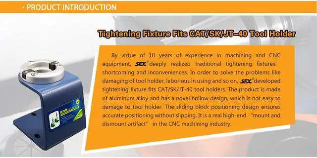 Alt view image 4 of 4 - Aluminum CAT40/SK40/JT40  Universal CNC Tighten CAT40/SK40/JT40 Tool Holder Tightening Fixture Clamp US Stock