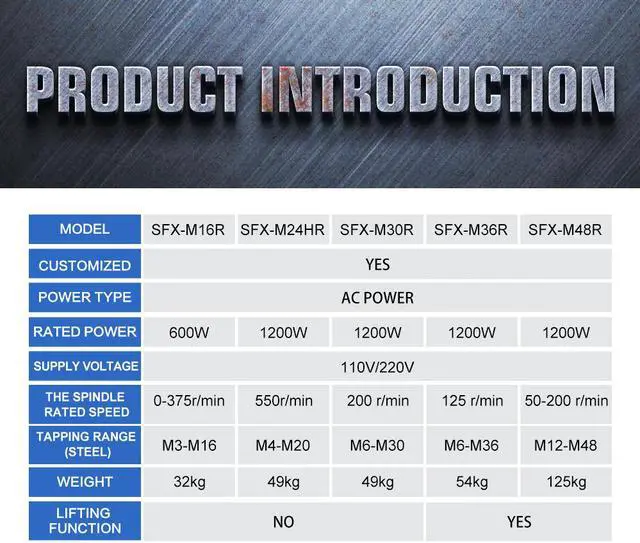 Alt view image 2 of 6 - US Stock M6-M30 Servo Electric Tapping Machine Multi-angle Threads Tapping 110V High Quality