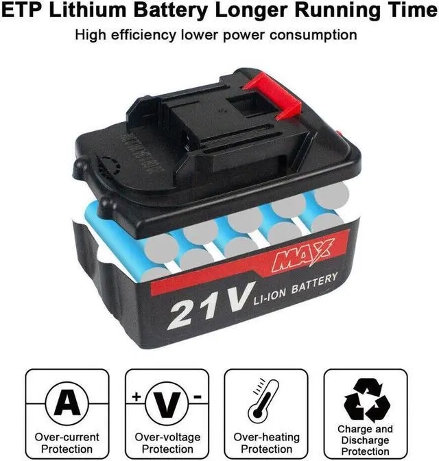 Alt view image 3 of 6 - 3/8"Cordless Rotary Hammer Drill SDS-Plus 1200W Electric Power w/ Battery  Bits