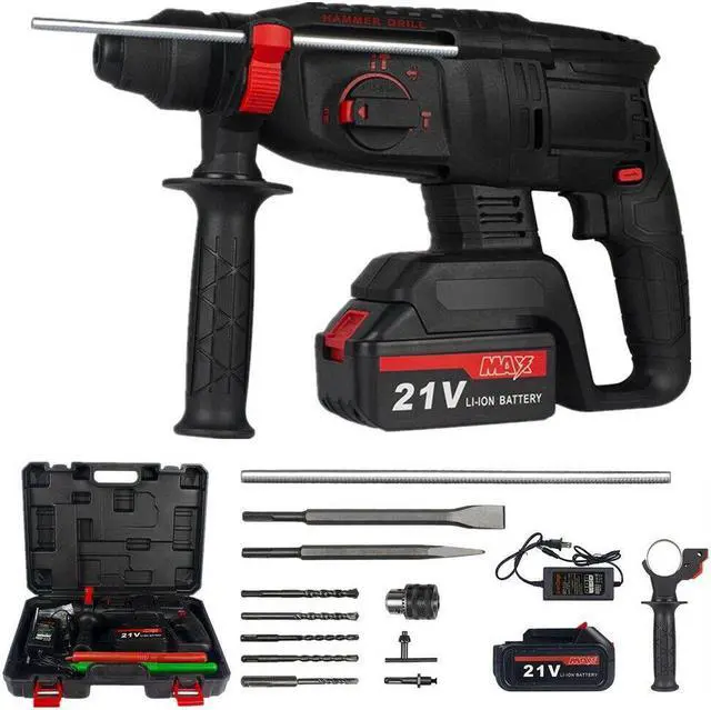 Main image of 3/8"Cordless Rotary Hammer Drill SDS-Plus 1200W Electric Power w/ Battery  Bits