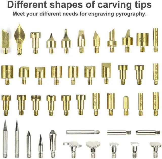 Alt view image 6 of 6 - 98PCS Wood Burning Pyrography Pen Kit 110V 60W Soldering Iron Wood Craft Tool