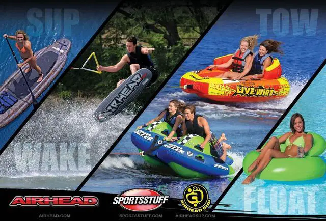Alt view image 5 of 5 - Riptide 3 Triple Rider Iatable Boat Towable Backrest Tube | AHRT-13