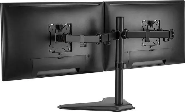 Alt view image 2 of 7 - Amer Dual LED LCD Monitor Free-Standing Desk Stand for 2 Screens up to 32 inches Heavy-Duty Fully Adjustable Arms with Max VESA 100x100mm (2EZSTAND)