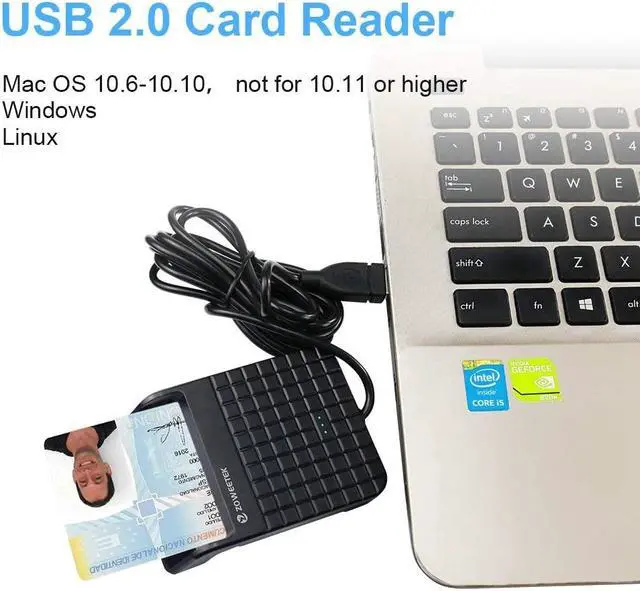 Alt view image 4 of 7 - Recbot CAC Reader Smart Card Reader Military CAC Card Reader Compatible with Windows, Mac, MacBook Pro, Chromebook