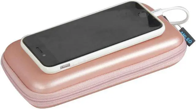 Alt view image 3 of 6 - Hard EVA Travel Case for POWERADD Pilot 4GS 12000mAh / Uni-Yeap 11000mAh External Battery Charger Power Bank Color: Rose Gold