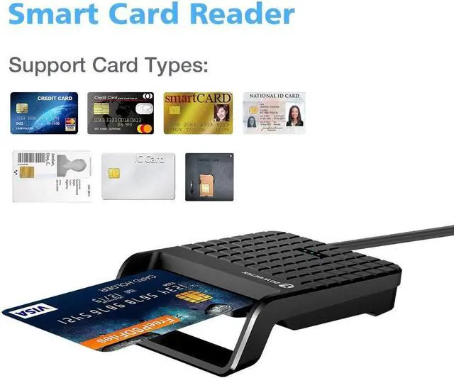 Alt view image 2 of 7 - Recbot CAC Reader Smart Card Reader Military CAC Card Reader Compatible with Windows, Mac, MacBook Pro, Chromebook