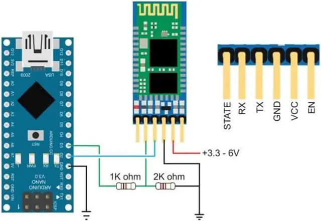 Alt view image 4 of 6 - DSD TECH HC-05 Bluetooth Serial Pass-through Module Wireless Serial Communication with Button for Arduino