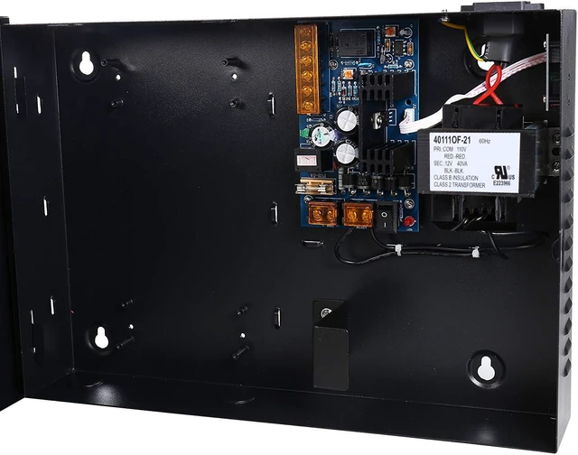 Alt view image 3 of 7 - UHPPOTE Access Control Power Supply Box 12V Output for Wiegand Board Panel | Input Voltage 110VAC, Lockable Metal Cabinet Enclosure