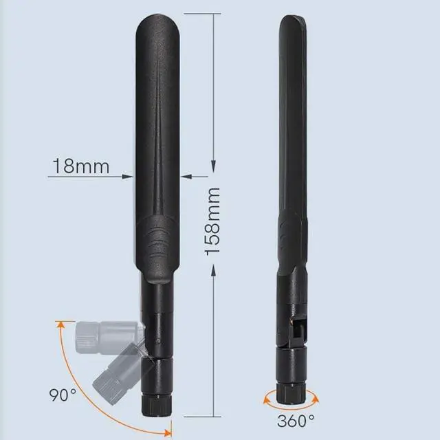 Alt view image 3 of 6 - Dual Band 2.4GHz 5GHz 5.8GHz Antenna 6dBi WiFi Omni RP-SMA Male + 15CM U.FL IPEX MHF4 to RP SMA Female Pigtail Cable for M.2 NGFF WiFi WLAN 3G/4G Card Notebook PS4 Drone 2PCS