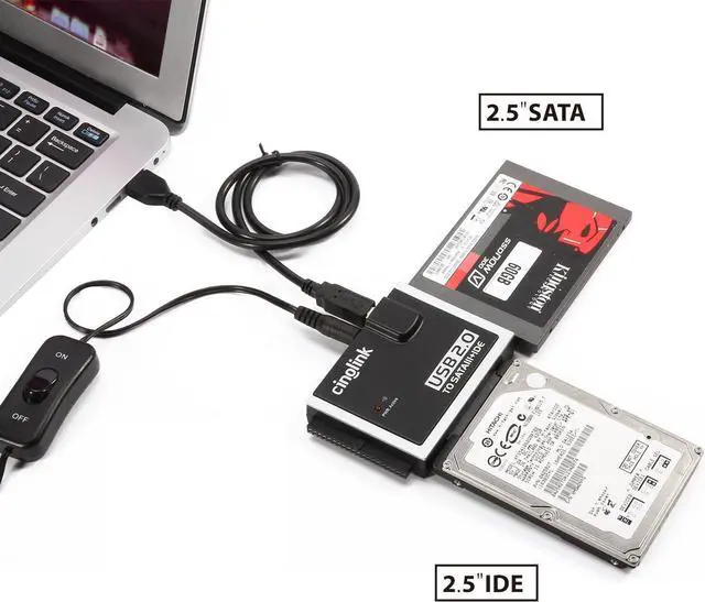 Alt view image 4 of 7 - Hard Drive Reader IDE SATA PATA USB 2.0 for Hard Drive Disk HDD 2.5 3.5 with External AC Power Adapter