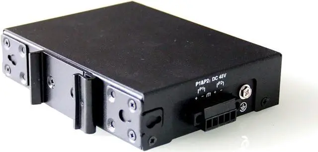Alt view image 4 of 7 - WIWAV WDH-5GT-POE 10/100/1000Mbps Unmanaged 5-Port PoE Industrial Ethernet Switches with DIN Rail/Wall-Mount (Fanless-30??~75??)