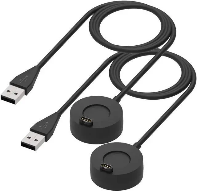 Main image of 2-Pack Charger Compatible with Garmin Approach S62 S42 S44 S12 S50 S60 S70, Fenix 8 7 6 5, Vivoacive 6 5 4 3, Venu 3 2 Charger Dock, Replacement Portable Charging Dock Station + USB Cable Cord