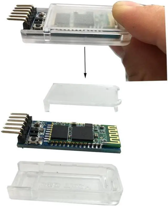 Alt view image 2 of 6 - DSD TECH HC-05 Bluetooth Serial Pass-through Module Wireless Serial Communication with Button for Arduino