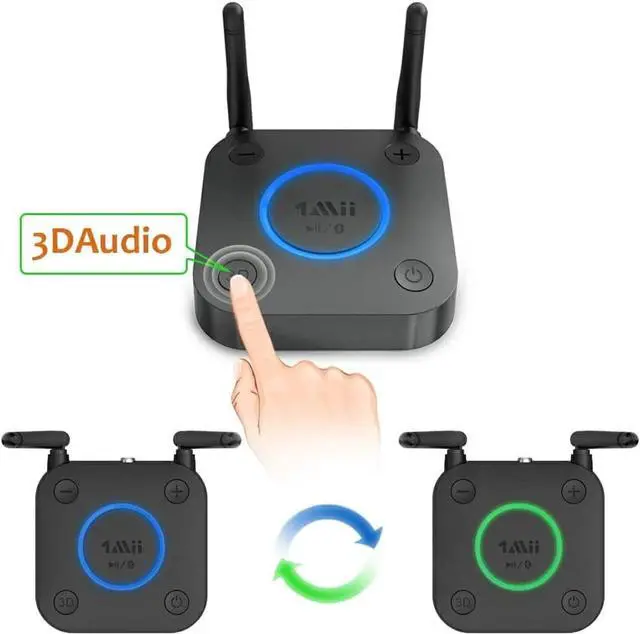 Alt view image 7 of 7 - [Upgraded] 1Mii B06Pro Long Range Bluetooth Receiver, HiFi Wireless Audio Adapter, Bluetooth 5.1 Receiver with 3D Surround aptX HD Low Latency Optical RCA AUX 3.5mm Coaxial for Home Stereo System