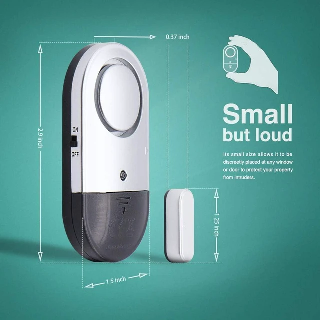 Alt view image 2 of 6 - 120 DB Loud Door and Window Open Alarm Sensor 3 Pack for Kids, Dementia Patients Safety, Burglar Anti-Theft Wireless Security Alarms Keep Your Home, Pool, Cabinet, Business Safe