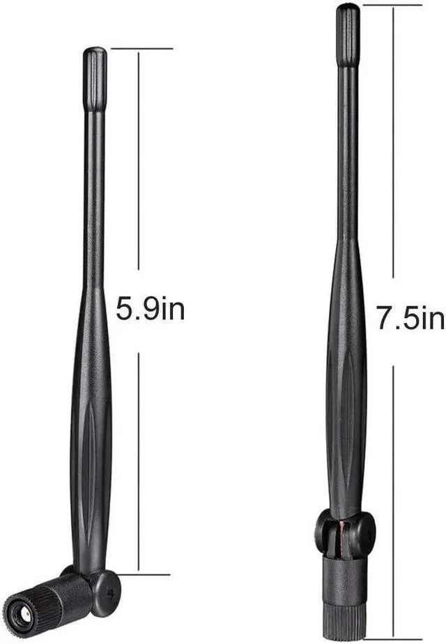 Alt view image 2 of 5 - Eightwood 2.4GHz 5GHz 5.8GHz Dual Band WiFi Antenna 5dBi RP-SMA Antenna (2-Pack) for PC Desktop WiFi Router PCIe Network Card USB Adapter Wireless Range Extender IP Camera