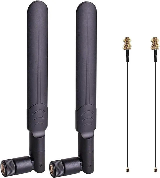 Main image of Dual Band 2.4GHz 5GHz 5.8GHz Antenna 6dBi WiFi Omni RP-SMA Male + 15CM U.FL IPEX MHF4 to RP SMA Female Pigtail Cable for M.2 NGFF WiFi WLAN 3G/4G Card Notebook PS4 Drone 2PCS