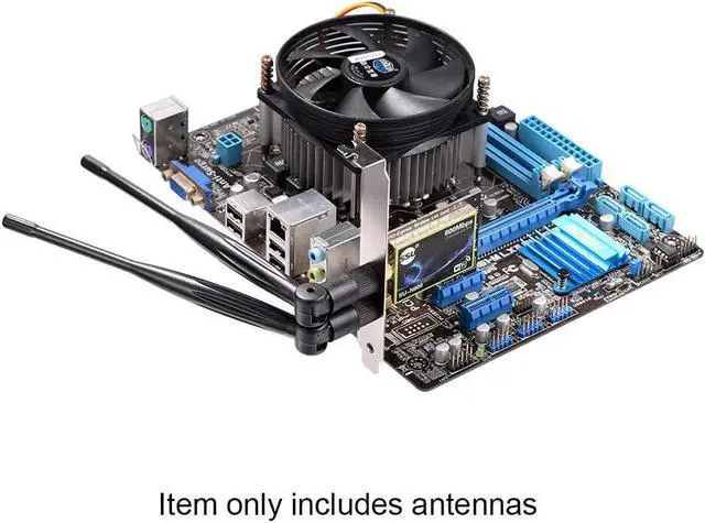 Alt view image 5 of 5 - Eightwood 2.4GHz 5GHz 5.8GHz Dual Band WiFi Antenna 5dBi RP-SMA Antenna (2-Pack) for PC Desktop WiFi Router PCIe Network Card USB Adapter Wireless Range Extender IP Camera