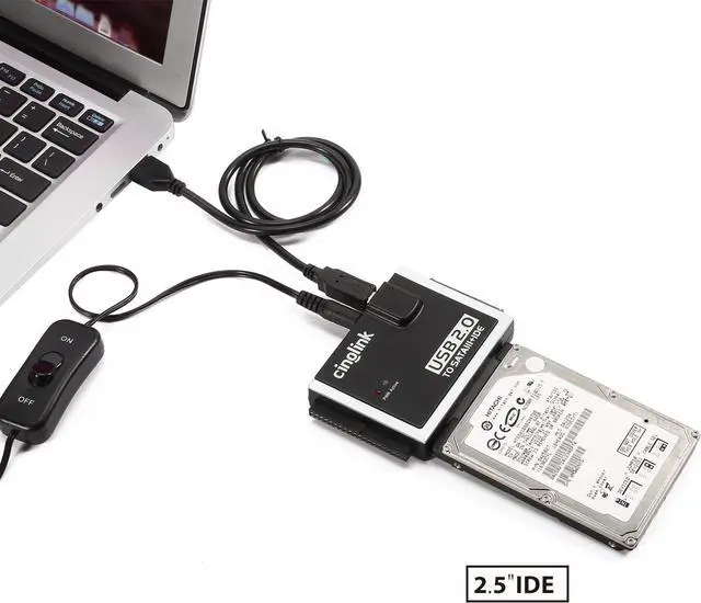 Alt view image 5 of 7 - Hard Drive Reader IDE SATA PATA USB 2.0 for Hard Drive Disk HDD 2.5 3.5 with External AC Power Adapter