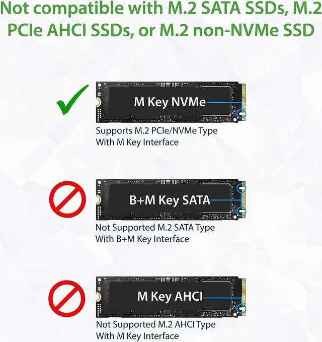 Alt view image 7 of 7 - IO CREST USB-C 3.2 Gen 2x2 M.2 M-Key PCIe NVMe Gen3x4 SSD External Enclosure Supports 2280 SY-ENC40231 ASM2364